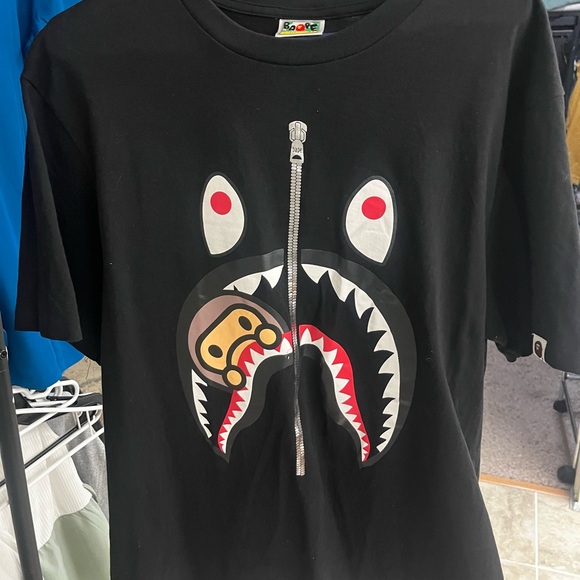 Bape Other - Bape Graphic Tee with Shark Design